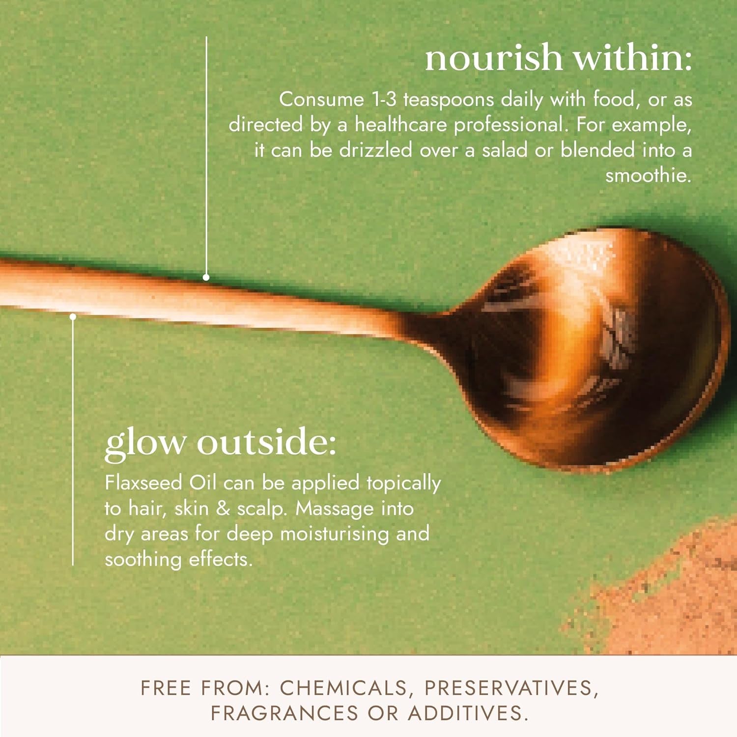 Fushi Organic Flax Seed Oil 100Ml | Fresh & Cold Pressed | Rich in Omega 3 Essential Fatty Acids| Best for Inner Health, Dry Skin | Made from English Grown Seeds | | Ethical & Vegan | Made in the UK