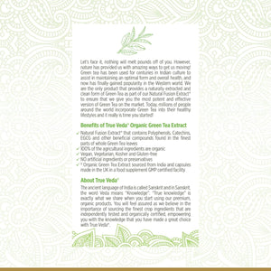 Organic Green Tea Extract Capsules - Certified Organic by Soil Association | 100% Natural Supplement | Natural Low Caffeine Source | Vegan | Ayurveda | 60 Easy Swallow Green Tea Tablets | Made in UK