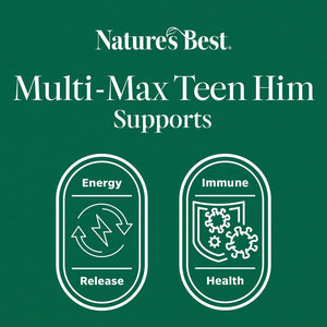 Nature'S Best Multi-Max Multivitamin for Teen Him - with Vitamin C, Selenium and Magneisum - Growth & Development Support for Boys 13-19 - UK Made - 90 Tablets (3 Months' Supply)