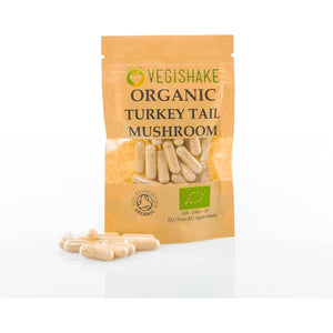 Organic Mushroom HPMC Capsules 600Mg Polysaccharides Immune Vegan Kosher Halal (60 Capsules)
