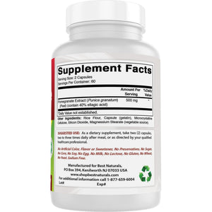 Best Naturals Pomegranate Extract 250 Mg 120 Capsules (120 Count (Pack of 1))