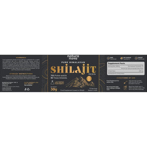 Naturanova Pure Himalayan Shilajit Resin - 100% Natural | 70 Servings for Energy Boost, Immune Support, 75%+ Fulvic Acid | Ayurvedic Supplement with 80+ Trace Minerals Complex