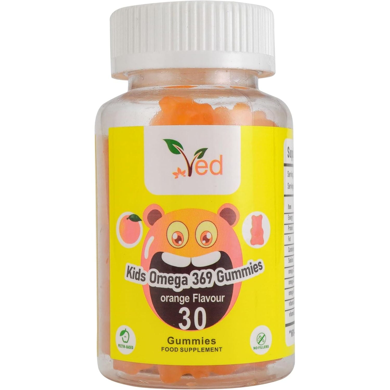 Omega 3 6 9 Gummie Kids,15 Day Supply, Natural Orange Flavour, 30 Chewable Vegan Gummies, Vegetarian Friendly, Energy & Immune System, Kids Omega 3 6 9 Gummies, GMO & Gluten Free.
