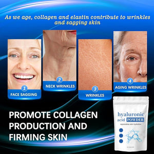 Acid Hyaluronic Powder,Water Soluble Hydrating Ingredient for Skin Moisture,Water-Soluble Firming Facial Serums Cosmetics,Micro Ingredients Hyaluronic Acid Powder, Skin Moisturising Support