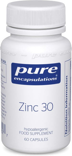 Pure Encapsulations Zinc 30 - Zinc Picolinate 30Mg - Highly Absorbable Hypoallergenic Supplement - 60 Capsules