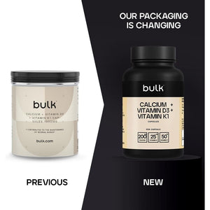 Bulk Calcium, Vitamin D3 and Vitamin K1 Capsules, 1000 Mg, Pack of 270