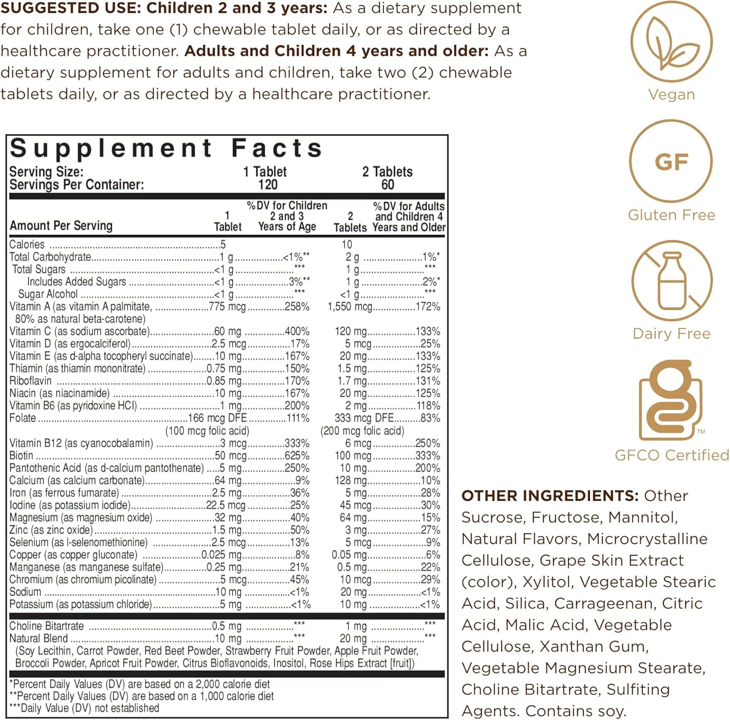 Solgar Kangavites Bouncing Berry Complete Multivitamin and Mineral Formula Chewable Tablets - Pack of 120 - 28 Active Ingredients - Supports a Healthy Lifestyle - Vegan and Gluten Free