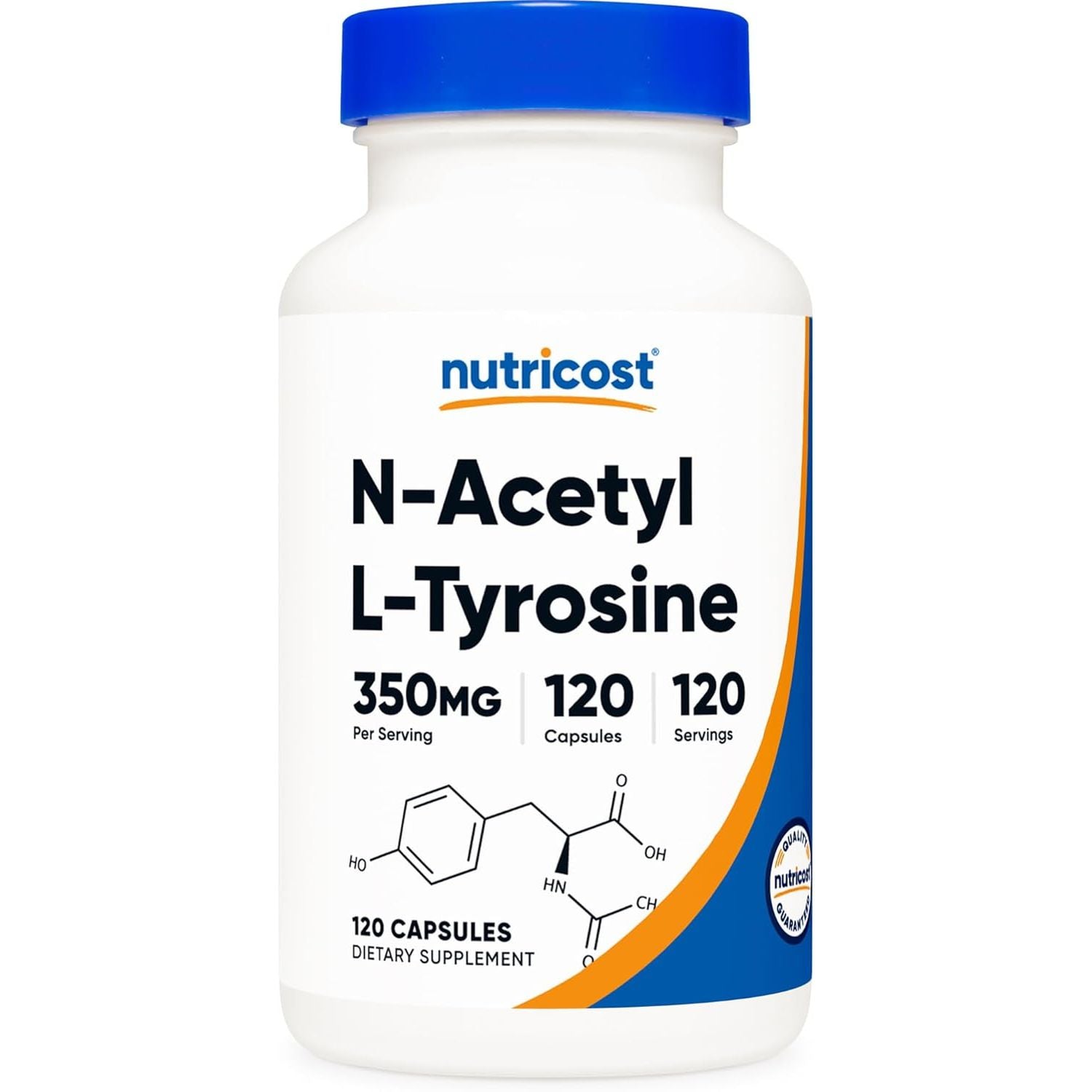 Nutricost N-Acetyl L-Tyrosine (NALT) 350Mg, 120 Capsules - Gluten Free, Non-Gmo