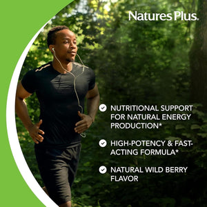 Naturesplus Shot-O B12 Methylcobalamin - High Strength, Active, Chewable Vitamin B12 Tablets - Energy Booster - Gluten Free, Vegan - 30 Berry Flavour Lozenges