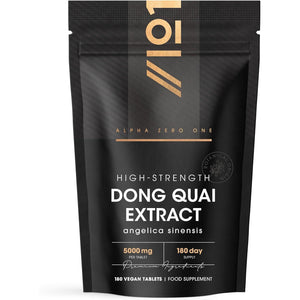Dong Quai Extract 5000Mg – 180 Vegan Tablets – High Strength 100:1 Angelica Sinensis Extract Supplement – Resealable and Recyclable Pouch by Alpha01