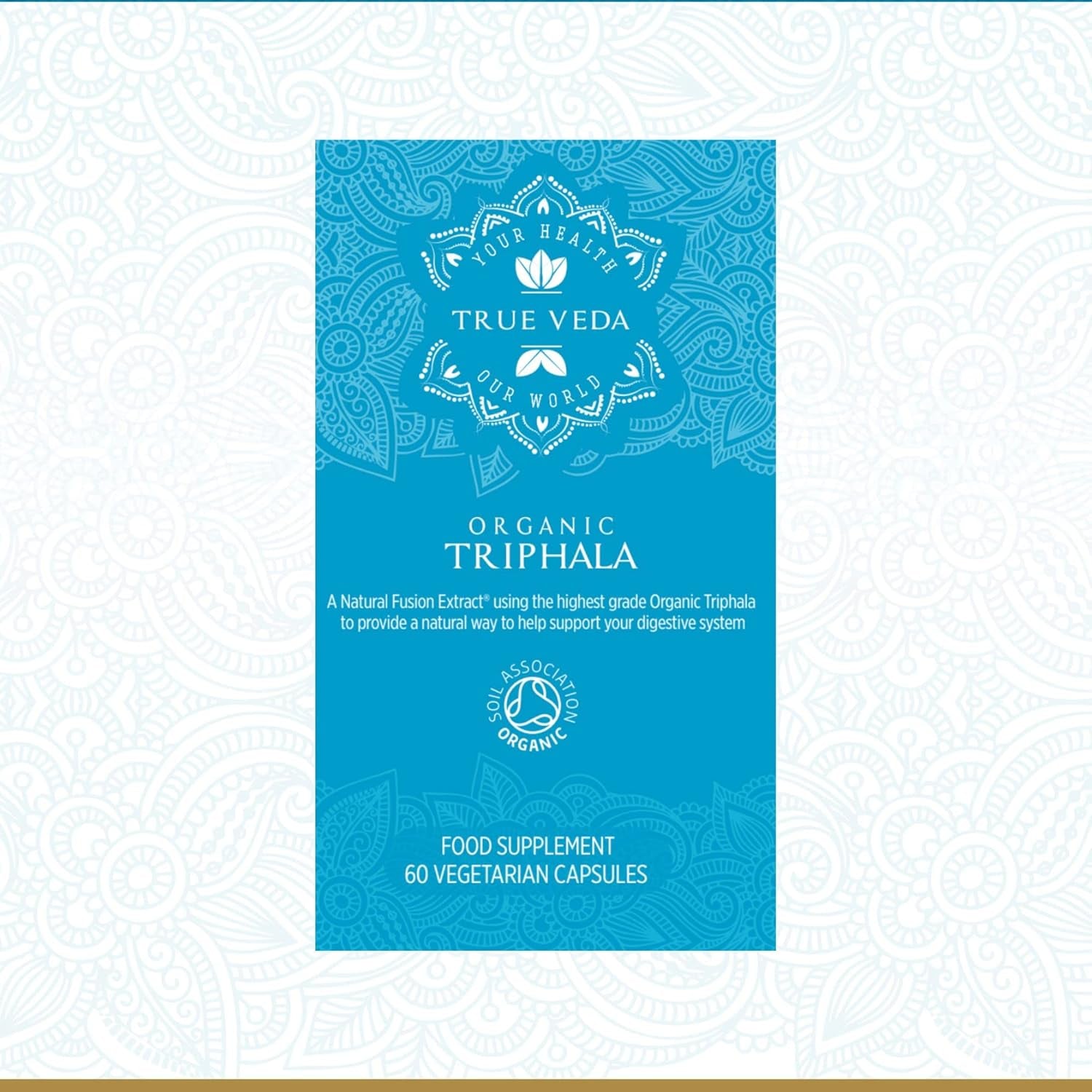 Organic Triphala Capsules - Certified Organic by Soil Association | Potency Due to Natural Fusion Extract | 100% Natural Supplement | Vegan & Vegetarian Friendly | Ayurveda | 60 Tablets | Made in UK