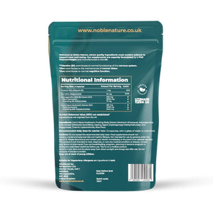 Noble Nature 267Mg Lions Mane + 250Mg Ashwagandha KSM 66 4-In-1 Formula – with 10Mg Zinc Bisglycinate and 1Mg Vitamin B1 Capsule Supplement – Adaptogens for Calm Brain, Stress, Mood, & Health (90)