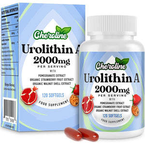 Urolithin a Supplement 2000Mg - 120 Softgels 60-Day Supply - Enhanced with Pomegranate, Strawberry, and Walnut Extracts - for Mitochondria, Energy, Antioxidants & Cellular (120 Count (Pack of 1))