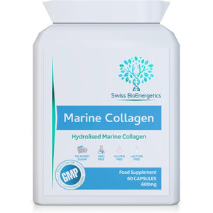 Marine Collagen 600Mg 60 Capsules - Highly Bioavailable Naticol® Type 1 Produced by Enzymatic Hydrolysis Ensuring the Highest Levels of Oligopeptides with Maximum Purity