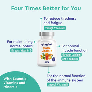 Multivitamin Tablets for Men & Women - 180 High Strength Multivitamins & Minerals Tablets - A-Z Multi Vitamins Supplements - Made in Germany