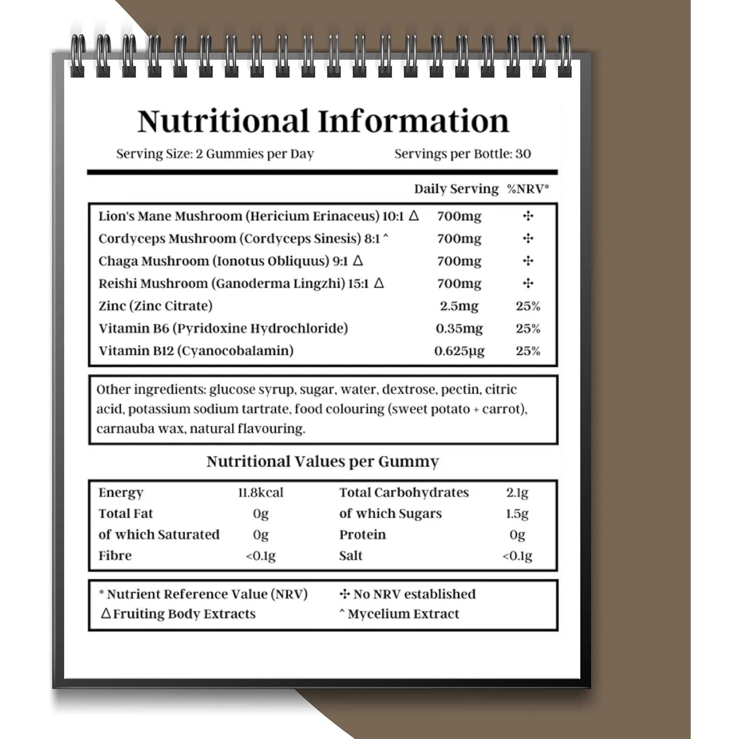 Lion'S Mane, Chaga, Cordyceps & Reishi Mushroom Gummies: 2,800Mg 4-In-1 Blend with B12 & B6. 60 Raspberry Gummies Supporting Brain Function, Sleep, Immunity & Natural Energy.