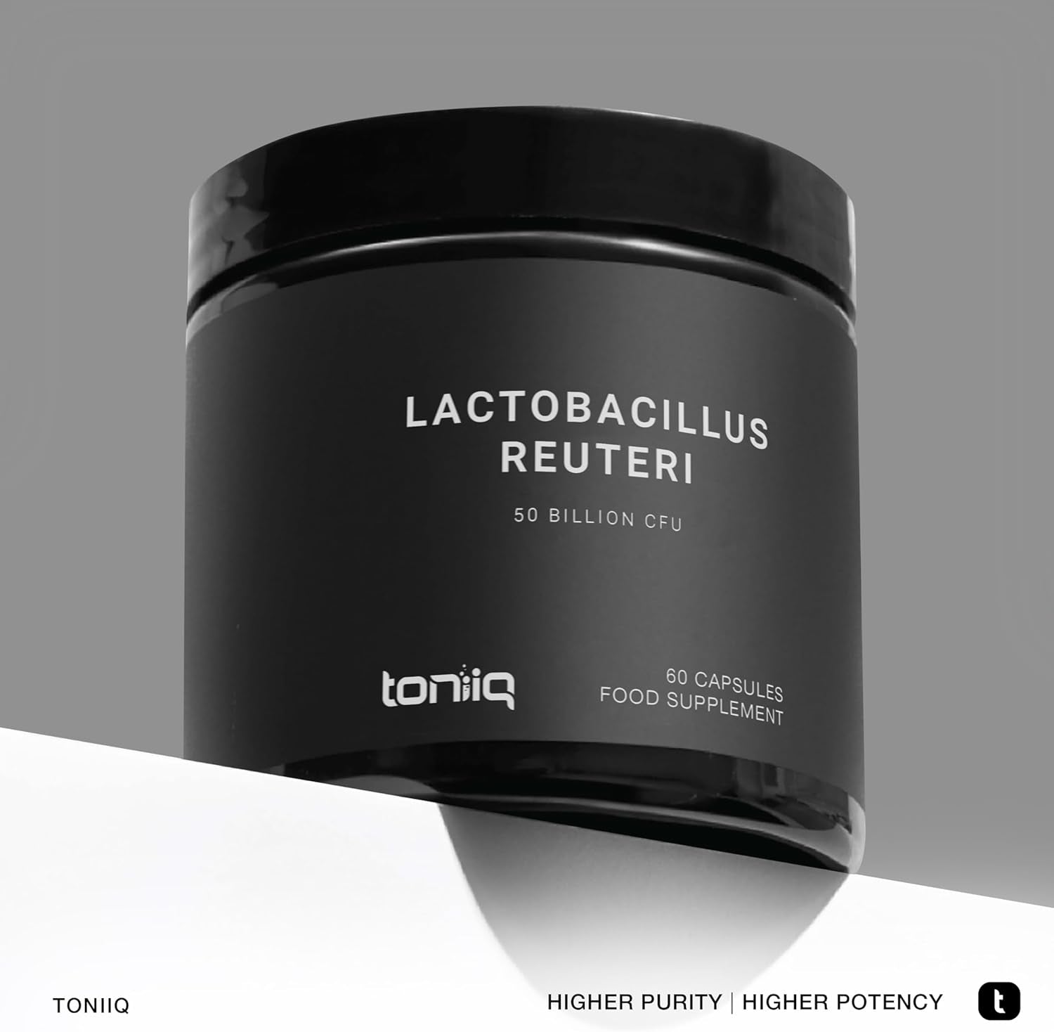 Toniiq 50 Billion CFU Lactobacillus Reuteri Probiotic 50Mg per Serving - L Reuteri Probiotics - Highest CFU Count Lactobacillus Reuteri Probiotic - 60 Vegetarian Capsules - 60 Servings