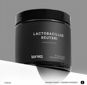 Toniiq 50 Billion CFU Lactobacillus Reuteri Probiotic 50Mg per Serving - L Reuteri Probiotics - Highest CFU Count Lactobacillus Reuteri Probiotic - 60 Vegetarian Capsules - 60 Servings
