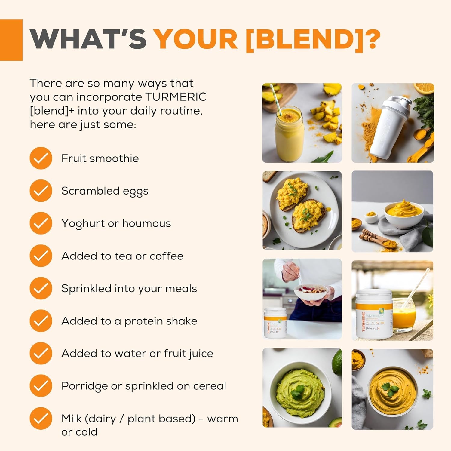 Nature Squared Turmeric Super [Blend] - Premium & Organic Turmeric (3933Mg) Powder with 7 Active Ingredients - 330G(3 Month Supply) - Vegan - Non GMO - Gluten Free - GMP - Potent Antioxidant- UK Made