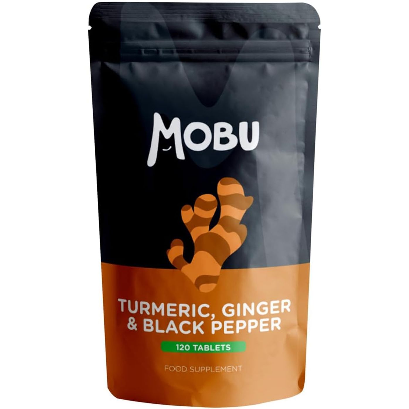 Turmeric 2000Mg with Black Pepper & Ginger 120 Tablets | High Strength Curcumin Supplement | Turmeric and Black Pepper Tablets Anti-Inflammatory | Vegan UK Made | GMP Approved | MOBU