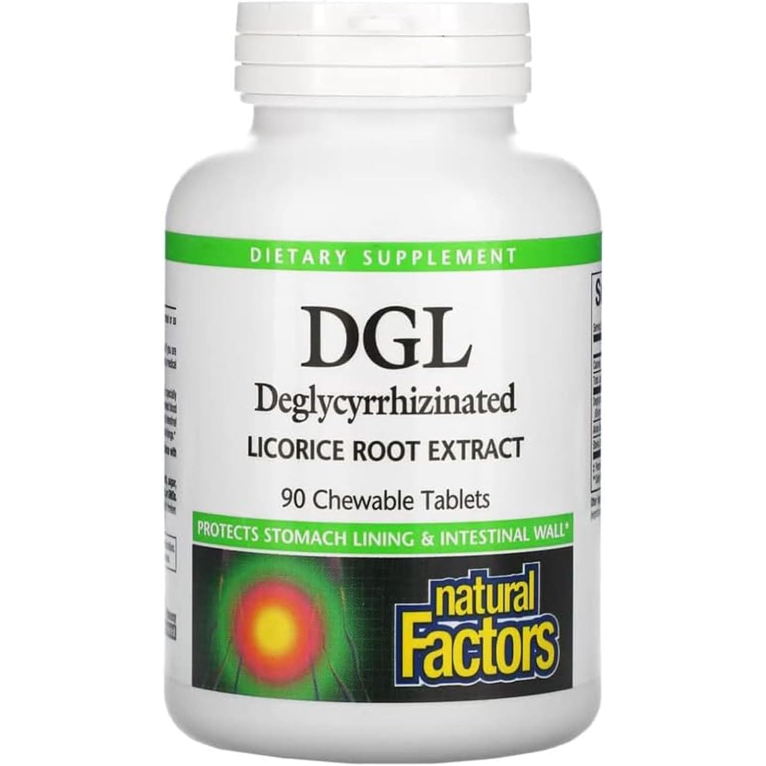 Natural Factors, DGL (Licorice Root Extract), 400Mg, High Dose, 90 Vegan Chewable Tablets, Vegetarian, Soy Free, Gluten Free, Non GMO