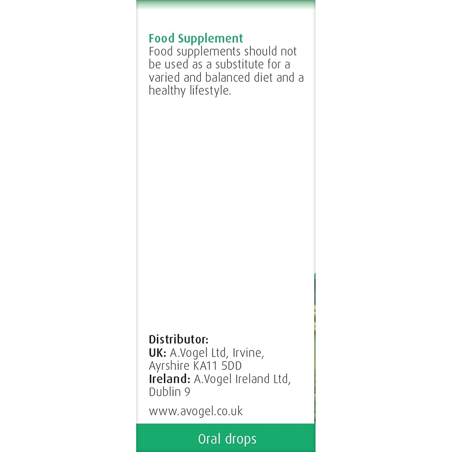 A.Vogel Siberian Ginseng Eleutherococcus Drops | Herbal Food Supplement | Made from Siberian Ginseng Root | Suitable for Vegans | 50Ml