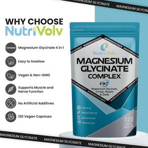 Magnesium Glycinate 4-In-1 Complex 1900Mg | 446Mg Elemental Magnesium Super Strength Supplement as Glycinate, Citrate, Malate, Oxide | 120 Capsules | High Absorption | Vegan UK Made