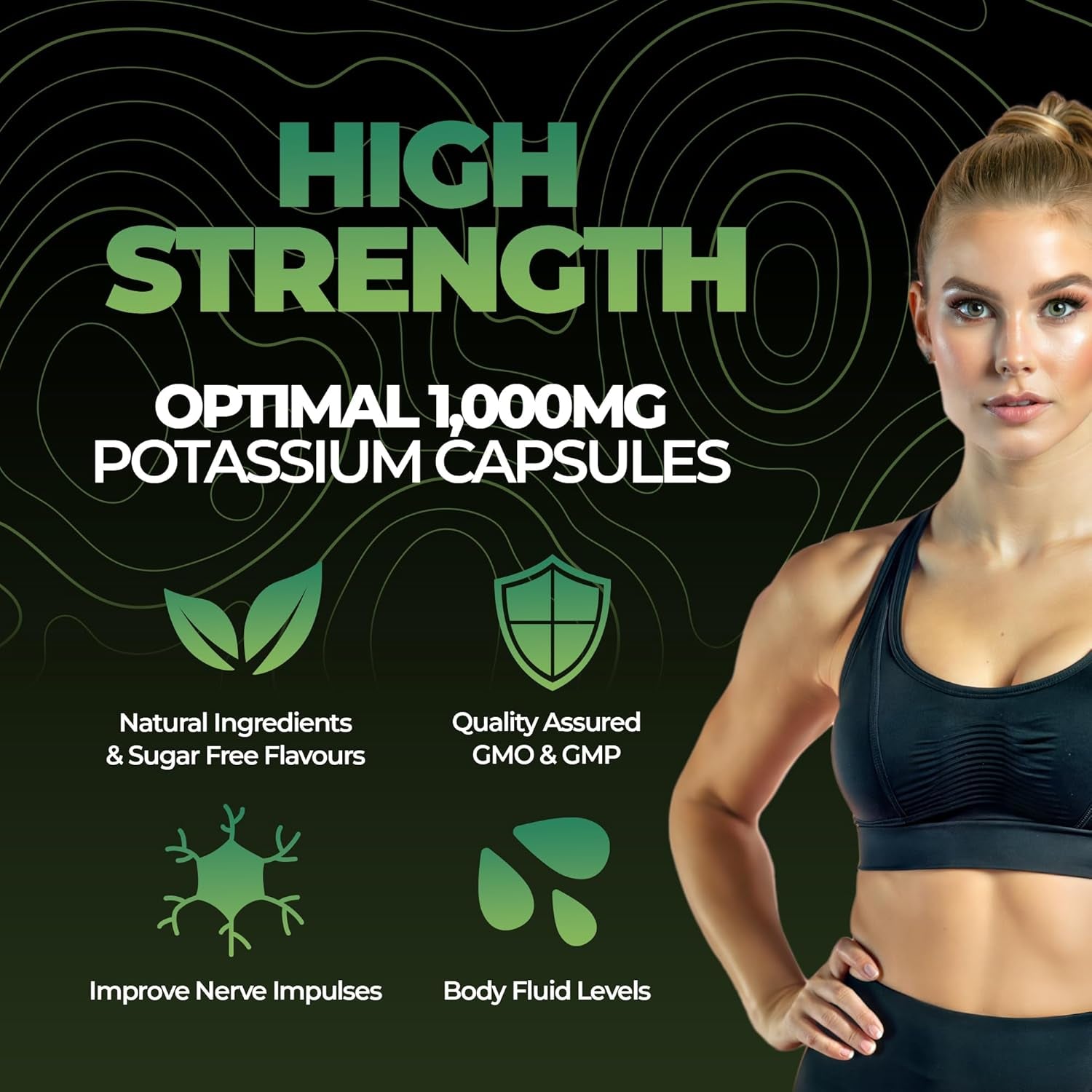Nutrality Potassium Citrate 1000Mg | High Strength Potassium Supplement | Nervous System, Muscle Contraction, Keto-Friendly (60 Capsules)