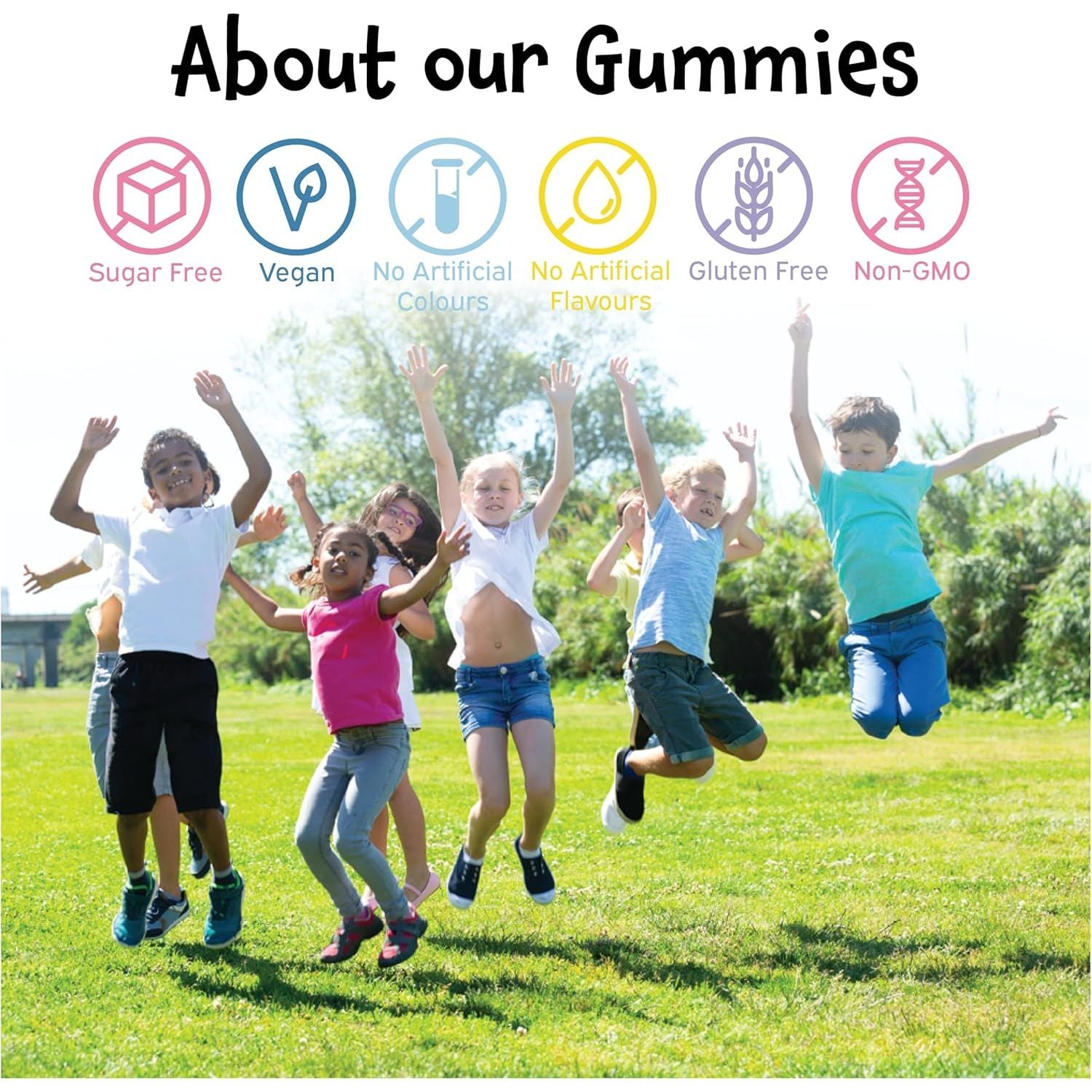 Nutriburst Trolls Kids Defencedynamo - Immune Support & Energy - Vitamin D3 (25Μg), Vitamin C (90Mg) + Black Elderberry Extract (50Mg) - Vegan + Chewable + Sugar Free - Blueberry Flavour - 60 Gummies