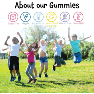 Nutriburst Trolls Kids Defencedynamo - Immune Support & Energy - Vitamin D3 (25Μg), Vitamin C (90Mg) + Black Elderberry Extract (50Mg) - Vegan + Chewable + Sugar Free - Blueberry Flavour - 60 Gummies