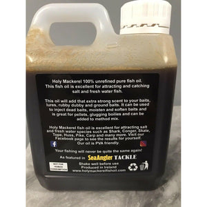 Holy Mackerel! 100% Pure Fish Oil Carp Catfish Pike Fishing Pellets