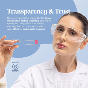 Kids Probiotic Gummies - 2 Billion Probiotics - 1 Month Supply - Kids Tummy Gummies - Includes Vitamin D & Calcium for Childrens Gut Health - Vegetarian Formula - 30 Gummies - by Novomins