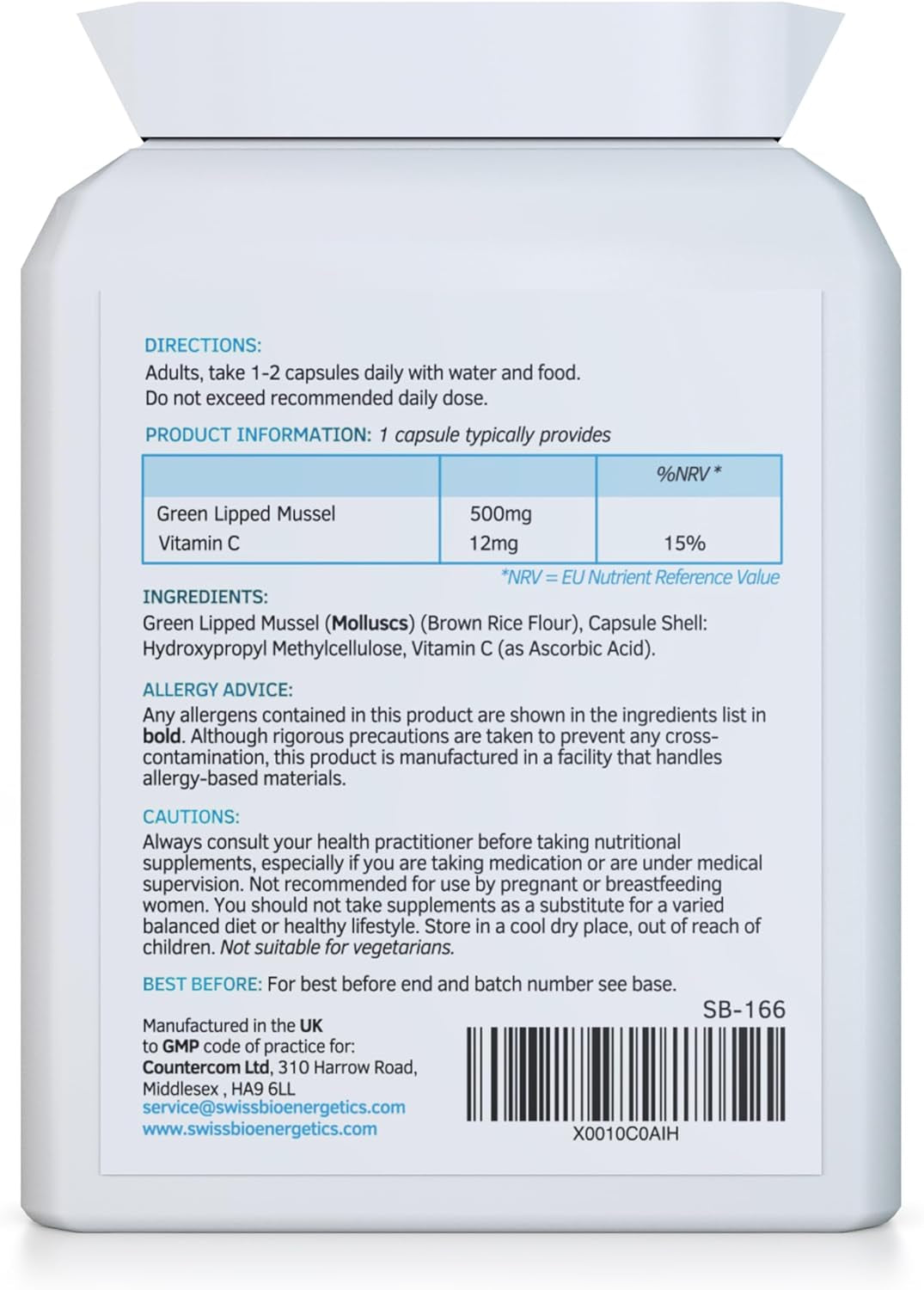 Green Lipped Mussel 500Mg 90 Capsules – Sustainably Sourced from Pure New Zealand Waters, Expertly Extracted Using CO2 – No Mixers – No Binders – No Fillers