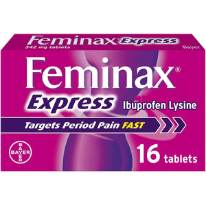 Feminax Express with Ibuprofen and Lysine - 342 Mg X 16 Tablets