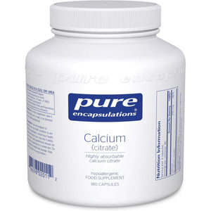 Pure Encapsulations Calcium (Citrate) - Highly Absorbable Calcium Citrate Supplement - for Bones and Teeth - 180 Capsules