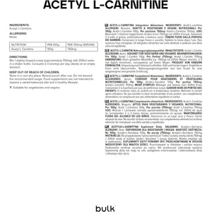 Bulk Pure Acetyl L-Carnitine (ALCAR) Powder, 100 G, Packaging May Vary