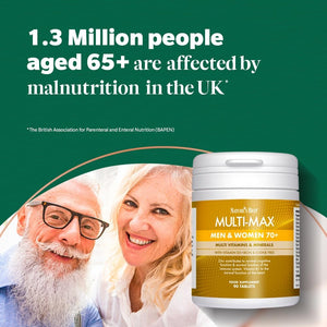 Nature'S Best Multi-Max Multivitamin for Age 70+ - Advanced Support with Vitamin C, D and Calcium for Immune Support & Bone Health for Seniors - UK Made - 90 Tablets (3 Months' Supply)