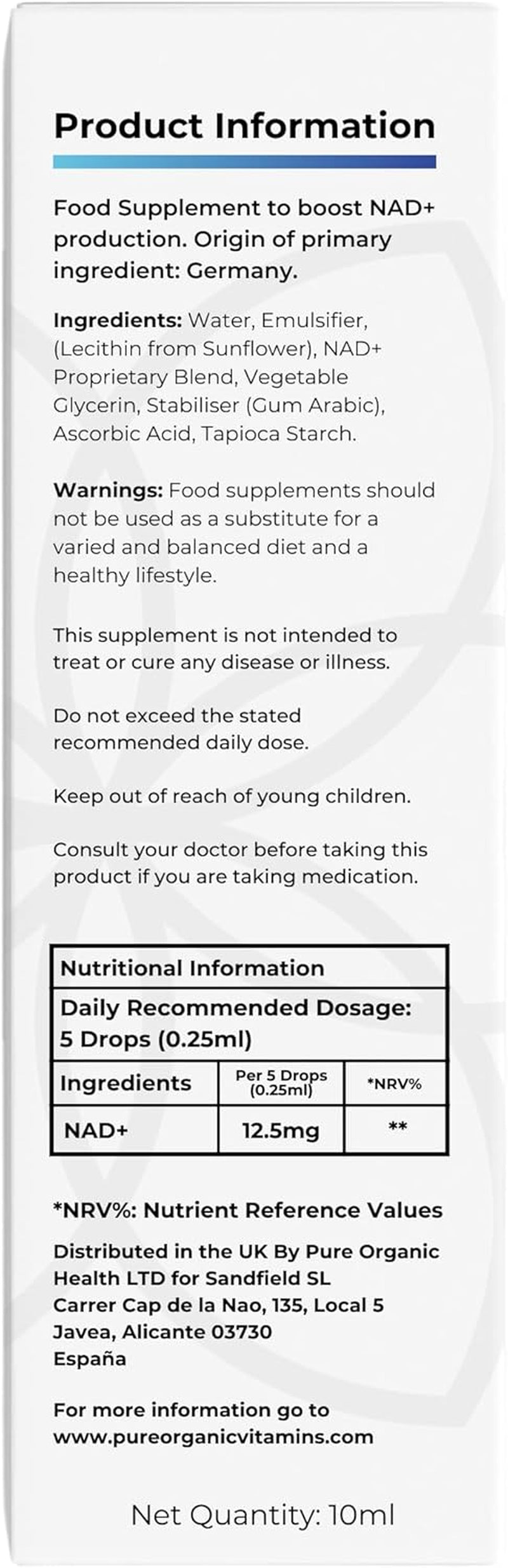 NAD+ Supplement Liposomal - Proven 50% Better Absorption - Patented Cellular Delivery - 40 Day Supply - NAD+ Enhancer - Pure anti Age - Liquid Drops - Swiss Made