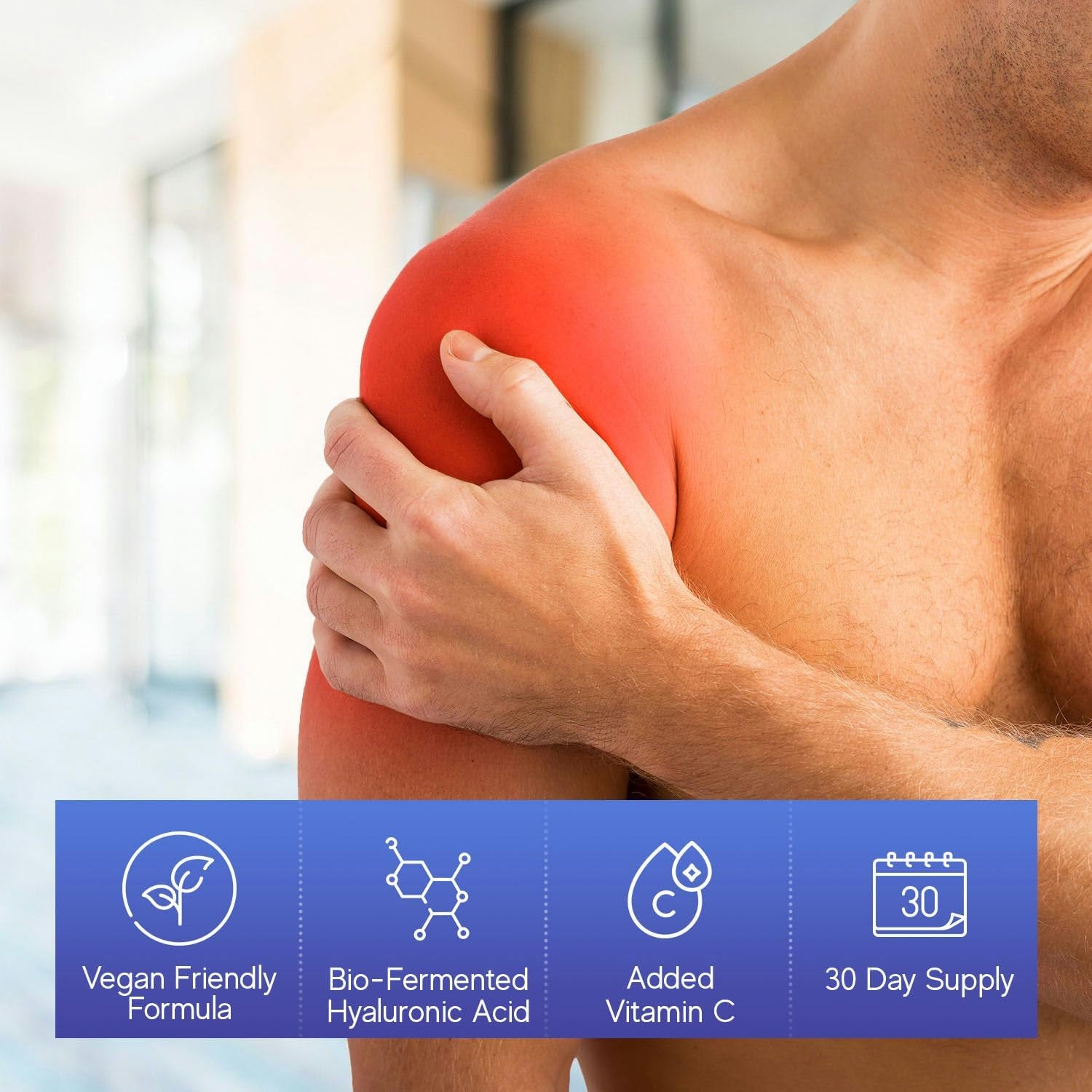 Novisyn+ Vegan Joint Care Supplement – Hip & Knee Joint Support for Men, Women - Hyaluronic Acid Joint Health Liquid 30-Day Supply by Fulcrum Health