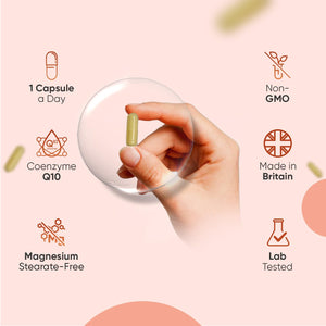 Coq10 Supplement 200Mg | 120 Vegan Co Enzyme Capsules | 4 Months Supply | Ubiquinone Form | High Absorption Coq10 Supplements | Made in Britain | Non-Gmo & Magnesium Stearate Free