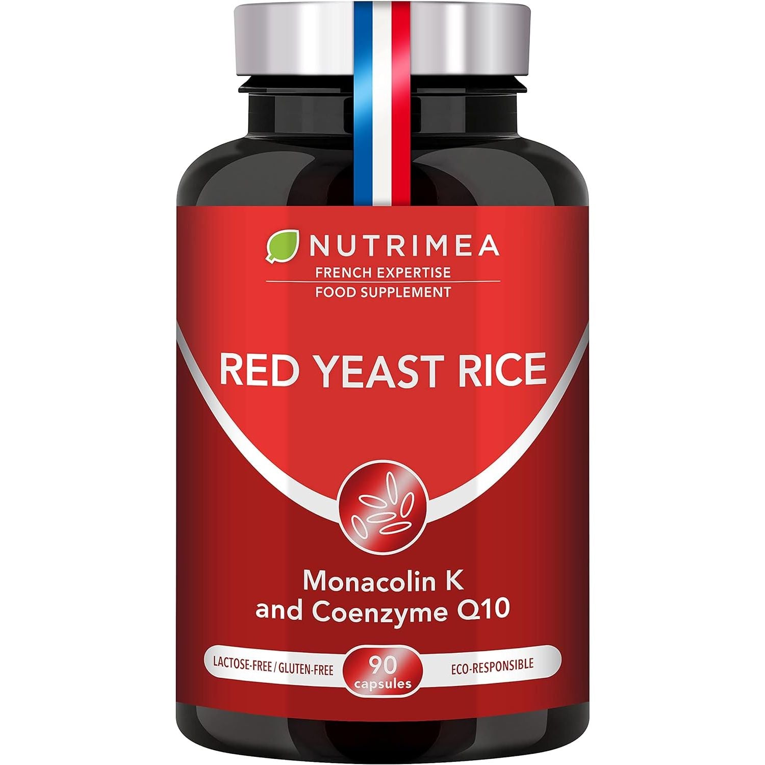 Red Yeast Rice - Cholesterol Lowering Supplement - Highest Concentration of Monacolin K - 3 Month Treatment - No Statin Side Effects - Antioxidant Agent - French Expertise - Nutrimea