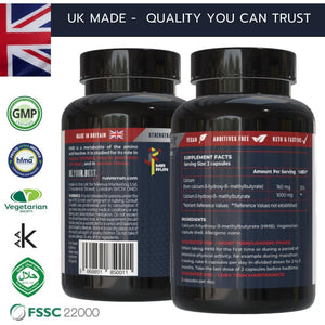 Mr Run'S HMB - Muscle Strength & Fitness, 1000Mg per Serving - Protect from Muscle Loss during Calorie Cutting, Ageing or Inactivity - 120 Capsules, 60 Servings