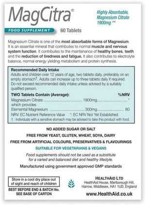Healthaid Magcitra 60 Tablets