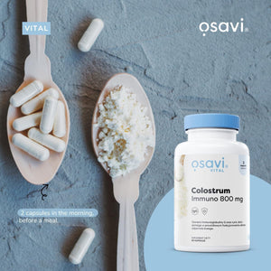 Osavi Colostrum Immuno 800Mg – 120 Capsules | Bovine Colostrum with 18% Immunoglobulins G and Highly Absorbable Zinc Gluconate