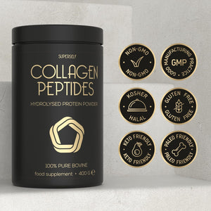 Premium Collagen Powder - Collagen Supplements for Women & Men - Pure Bovine Collagen Peptides 400G - Hydrolysed Collagen Type 1 and 3 for Skin, Hair & Nails - Tasteless, Dissolves Easily, Mixes Well