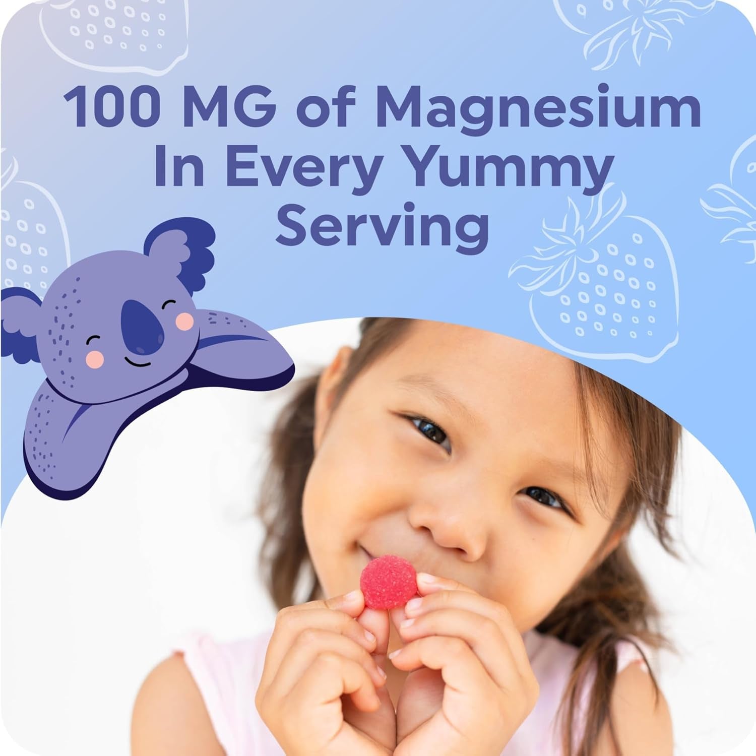 Magnesium Gummies for Kids Relaxation & Natural Wake-Rest Cycles | Relaxing Magnesium for Children with Chamomile & Lemon Balm | Non-Gmo, Gluten-Free & Third-Party Tested | Calming Gummies 60 Ct