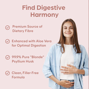 Purolabs Psyllium Husk Complex - High Purity 99.9% Fibre Supplement with Aloe Vera - Natural Digestive Support - Gut Health & Bowel Regularity - 90 Capsules