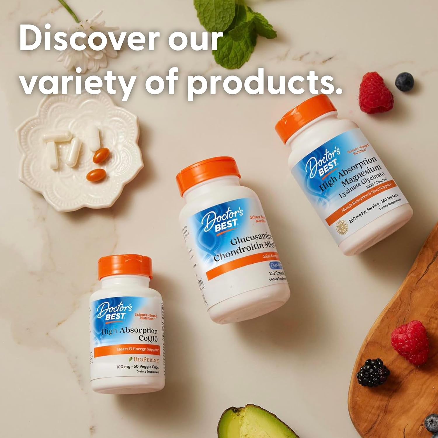 Doctor'S Best, High Absorption Magnesium, 100% Chelated with TRAACS, with Glycine and Lysine, 120 Vegan Tablets, Soya-Free, Gluten-Free, Non-Gmo