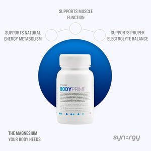Synergy Worldwide Body Prime 90 Capsules | 400Mg Magnesium Capsules with Apple Pectin and Prune Powder | Digestive Health & Nervous System Support | 72.9G