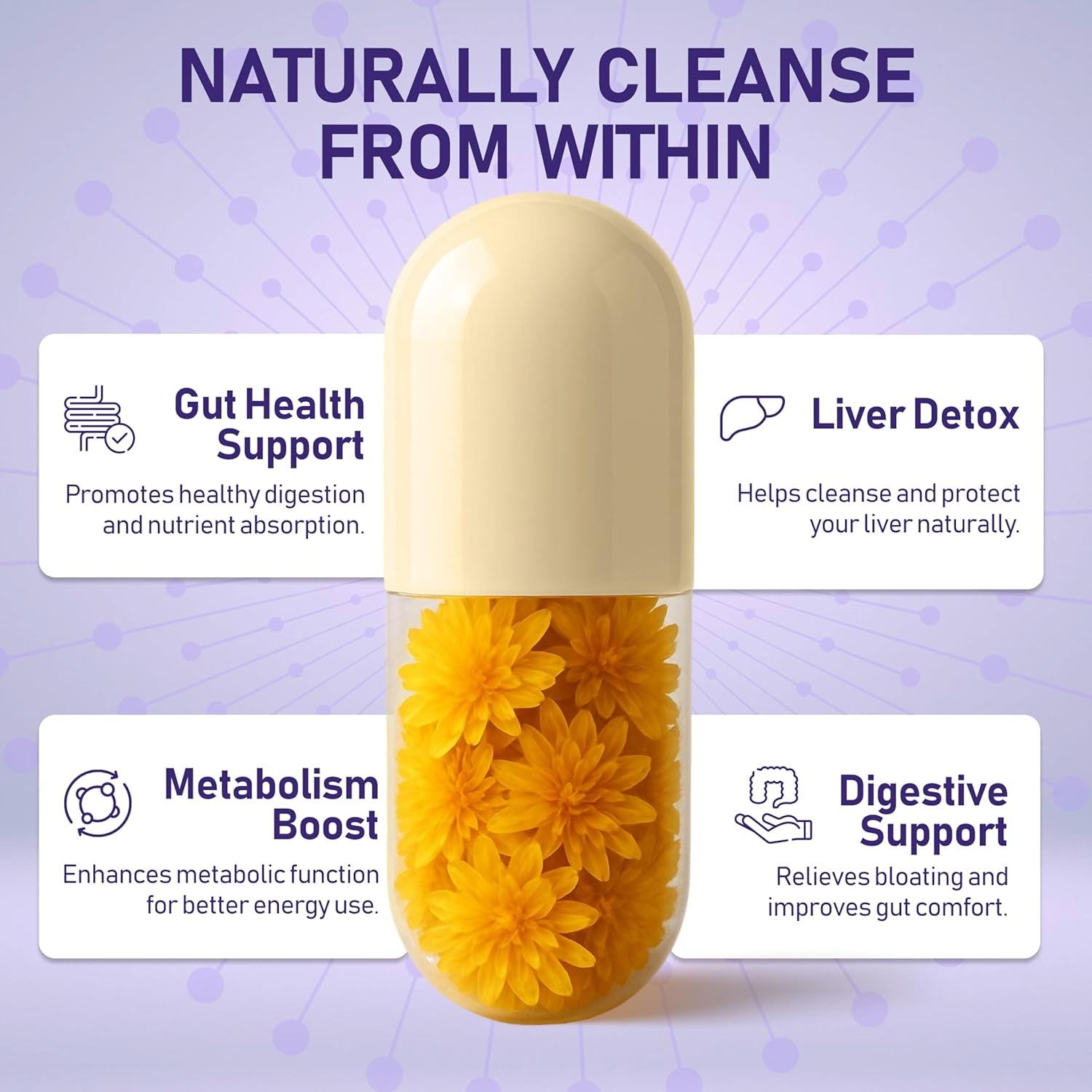 Organic Dandelion Root Capsules - 2000Mg - 100 Capsules - High Strength for Bloating & Water Retention- Fluid Balance with High Absorption- Supports Liver Detox & Fluid Balance - Fuelfinity® - Vegan